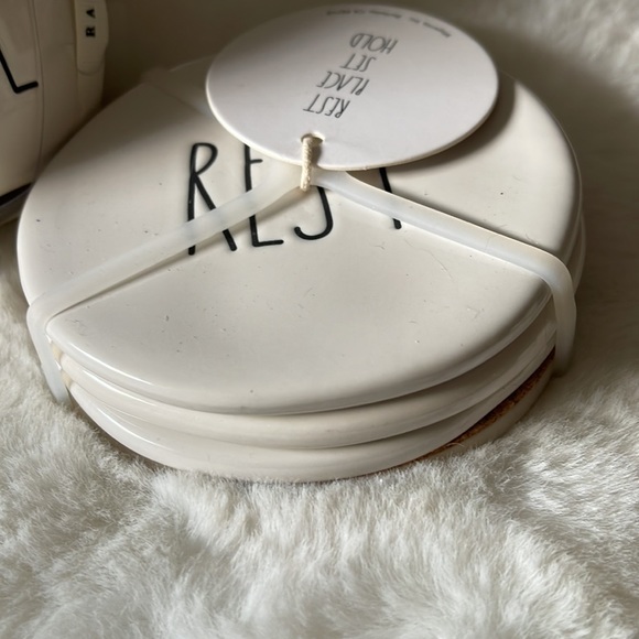 NWT/Rae Dunn bundle! Ceramic measuring cups & coasters. - Picture 2 of 14